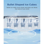 Machine à glaçons de comptoir, machine à glaçons portable avec poignée, machine à glaçons autonettoyante, pour la maison, le bureau et la cuisine