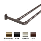 Tringle à rideau occultante double InStyleDesign de 0,62 po