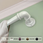 Tringle à rideau réglable en tube d'acier industriel InStyleDesign de 1 pouce