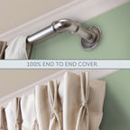 Tringle à rideau réglable en tube d'acier industriel InStyleDesign de 1 pouce