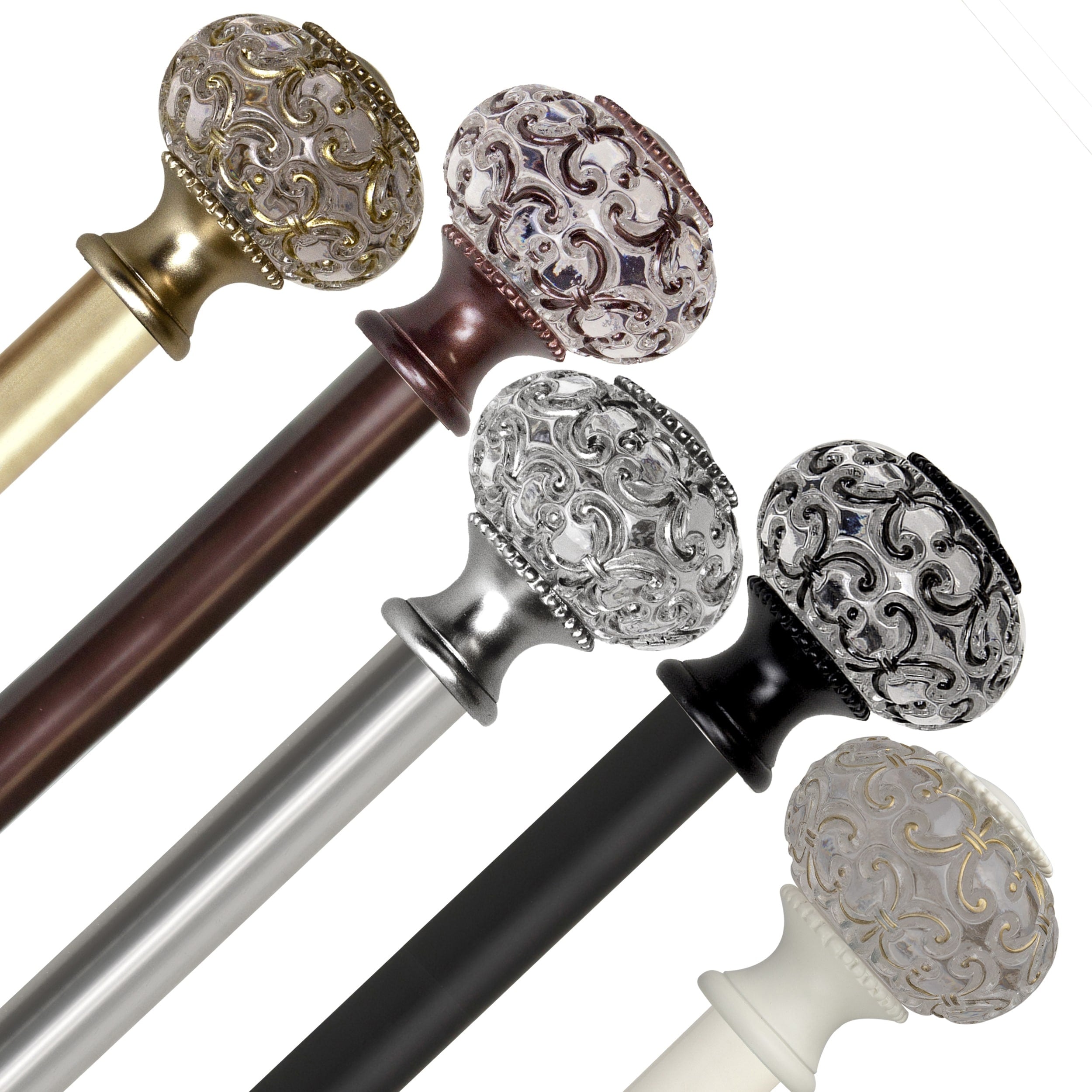 Tringle à rideau réglable Sadie de 1 pouce de diamètre InStyleDesign