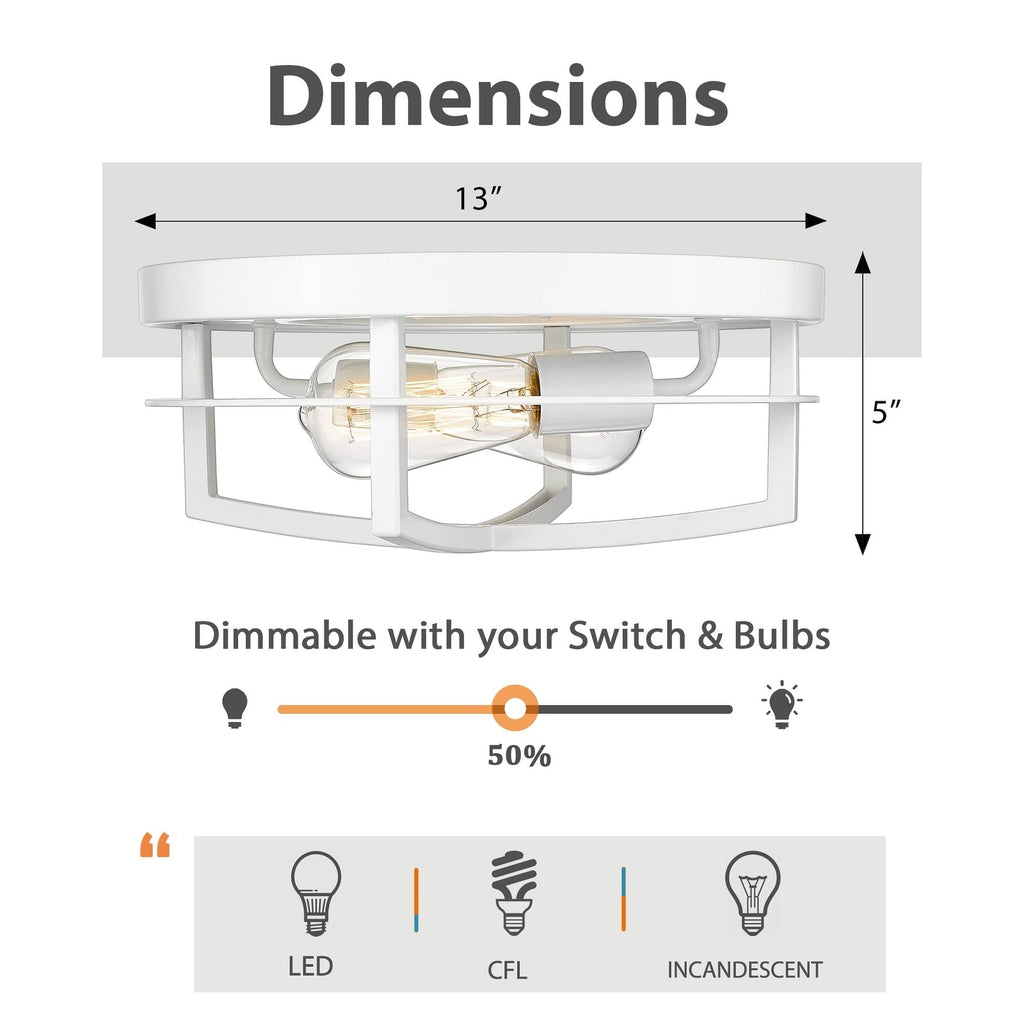 13 plafonniers industriels à 2 lampes encastrés