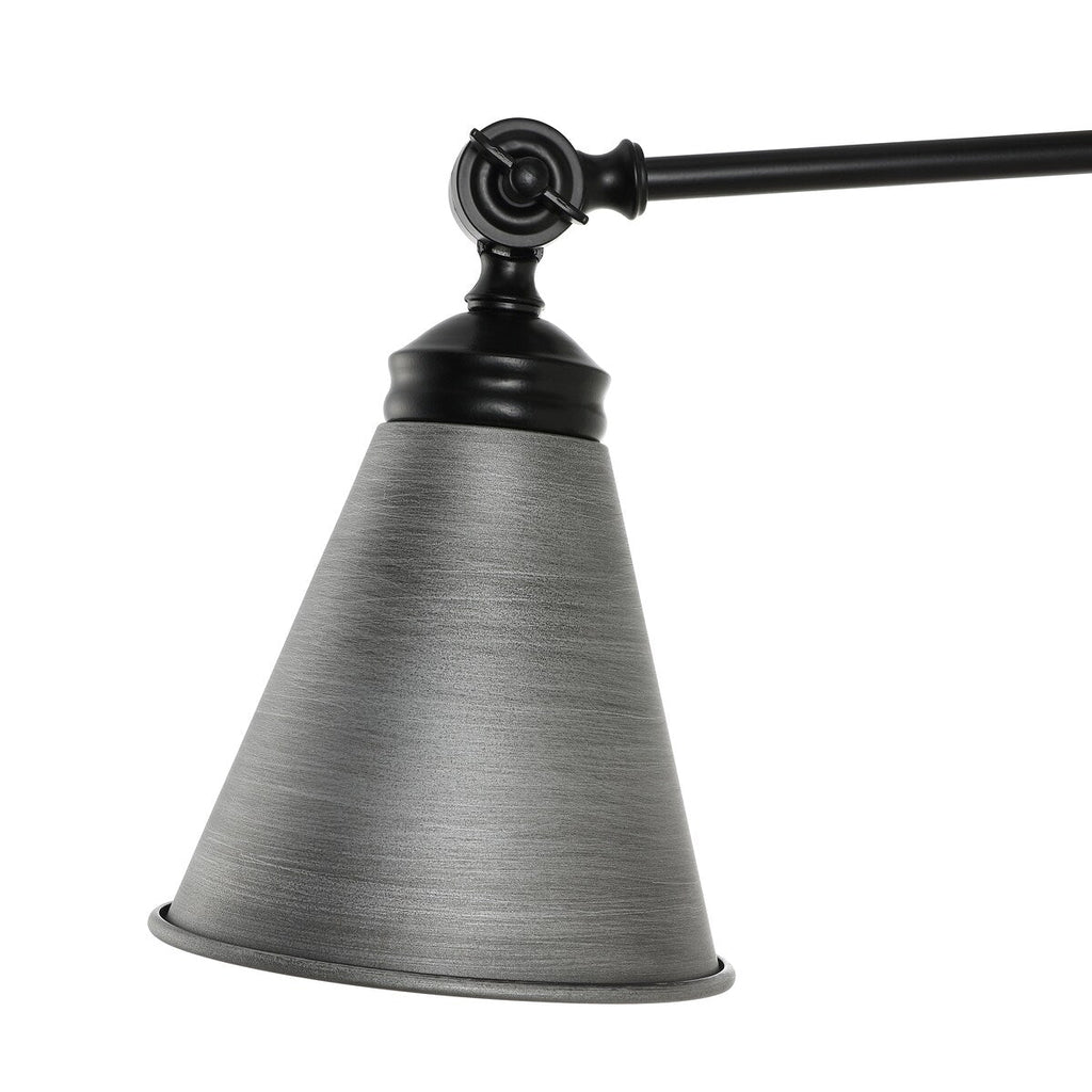 Applique murale industrielle à bras pivotant WINGBO avec abat-jour en métal, paquet de 2...