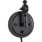 Applique murale industrielle à bras pivotant WINGBO avec abat-jour en métal, paquet de 2...