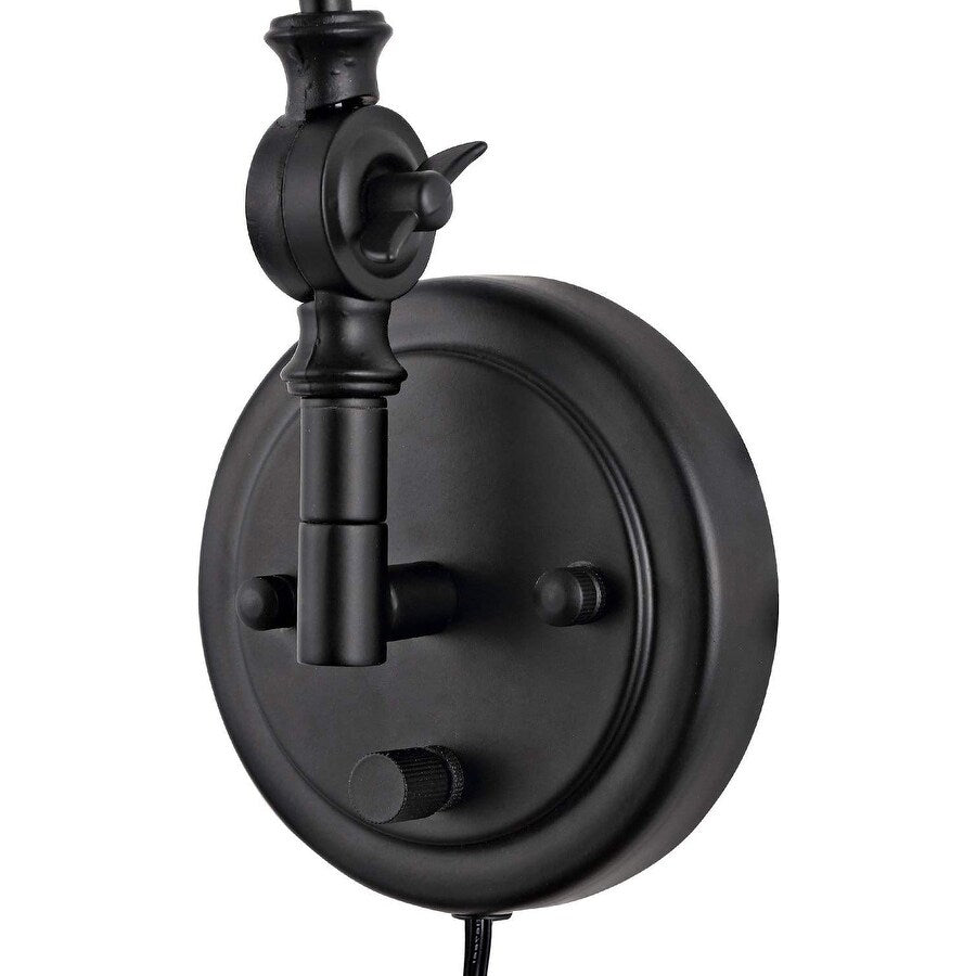 Applique murale industrielle à bras pivotant WINGBO avec abat-jour en métal, paquet de 2...