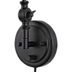 Applique murale industrielle à bras pivotant WINGBO avec abat-jour en métal, paquet de 2...