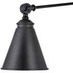 Applique murale industrielle à bras pivotant WINGBO avec abat-jour en métal, paquet de 2...