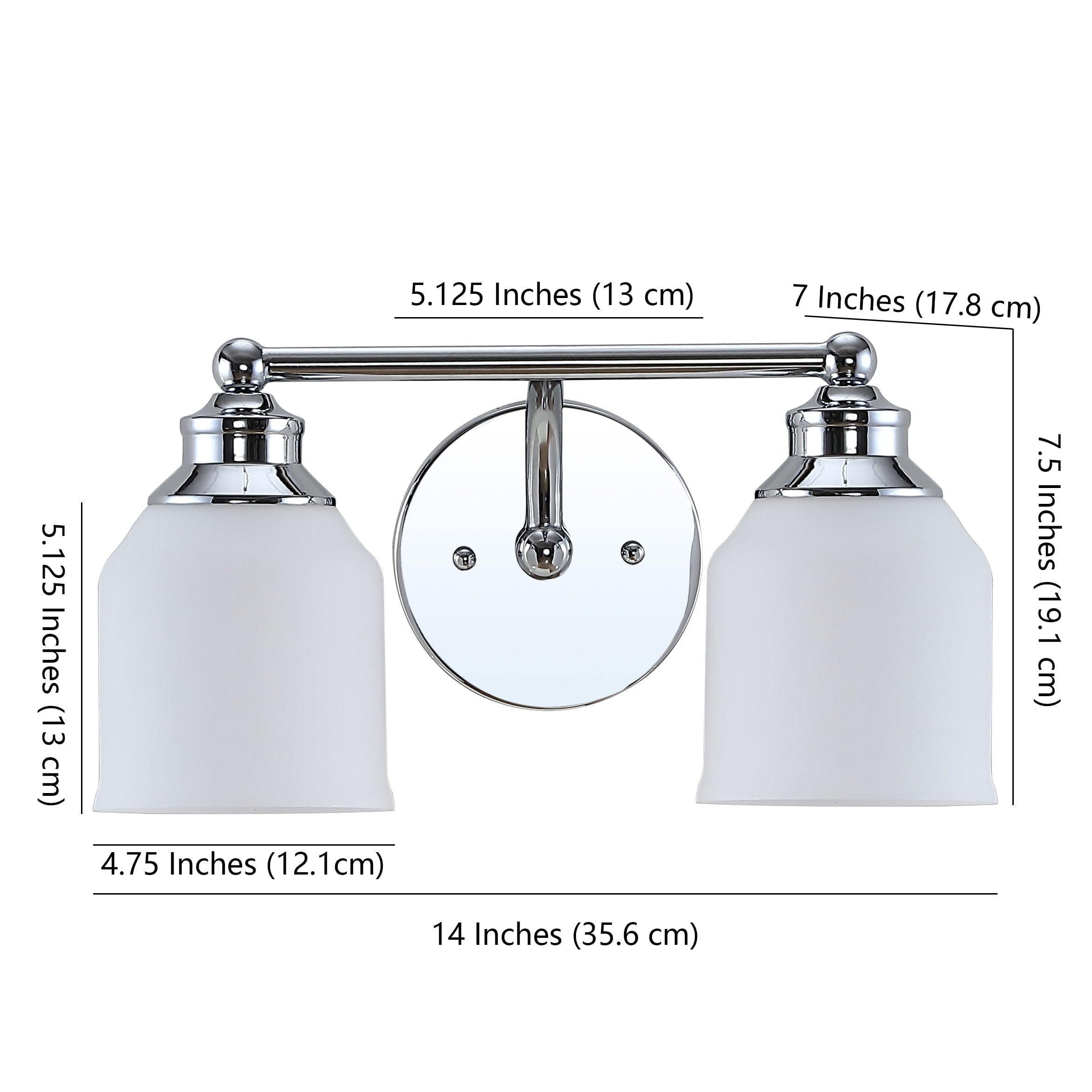 Applique murale à LED Jayne en fer/verre dépoli, style cottage de ferme, par JONATHAN Y