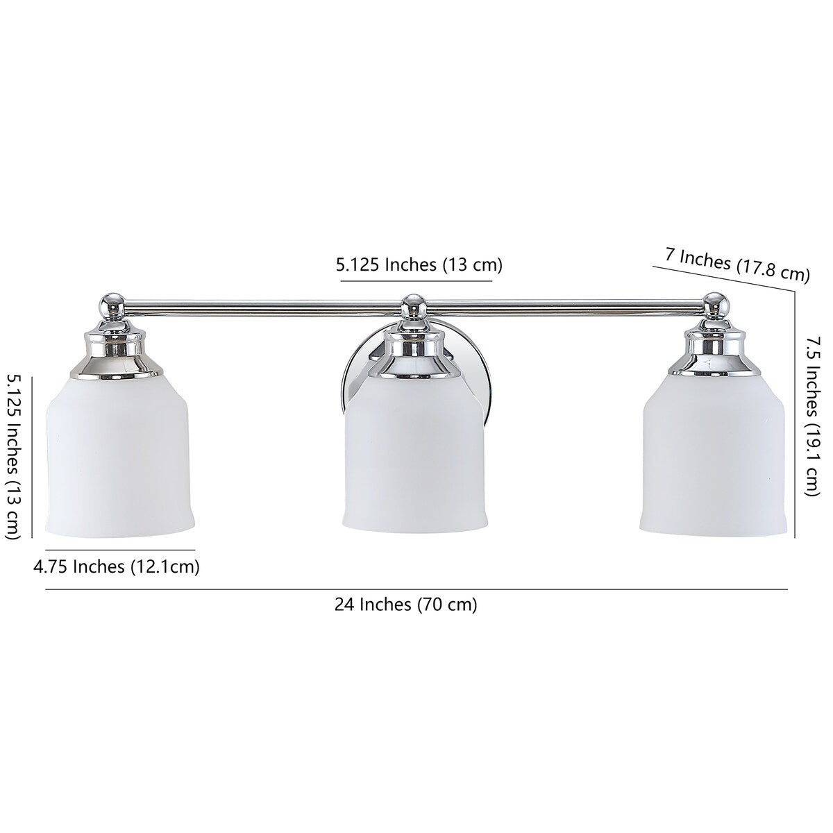 Applique murale à LED Jayne en fer/verre dépoli, style cottage de ferme, par JONATHAN Y