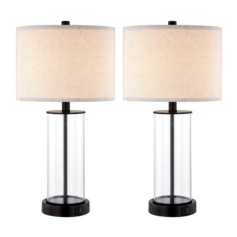 Ensemble de lampes de table à commande tactile KAWOTI 23.25 avec port USB et ampoules