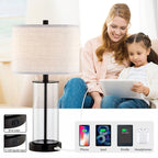 Ensemble de lampes de table à commande tactile KAWOTI 23.25 avec port USB et ampoules