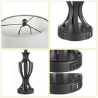 Ensemble de 2 lampes de table tactiles KAWOTI 23 avec ampoules et port USB (lot de 2) - L12 x H23,25