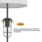 Lampe de table KAWOTI 26 pouces en bronze foncé avec ports USB et veilleuse