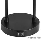 Lampe de table KAWOTI 26 pouces en bronze foncé avec ports USB et veilleuse