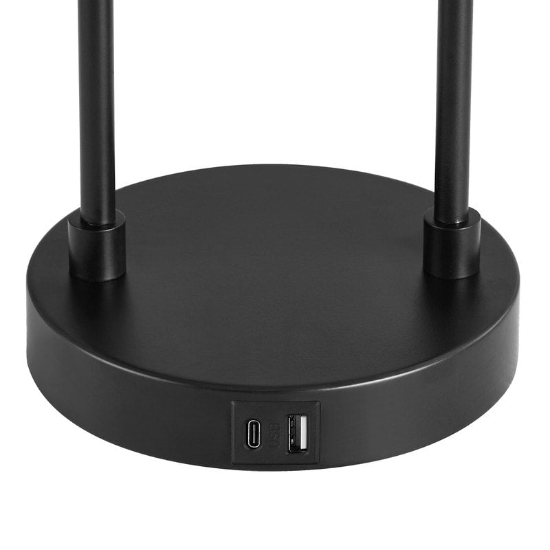 Lampe de table KAWOTI 26 pouces en bronze foncé avec ports USB et veilleuse