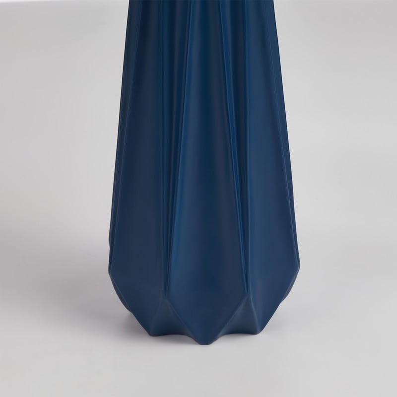 Lampe de table bleue KAWOTI 27 avec abat-jour en tissu