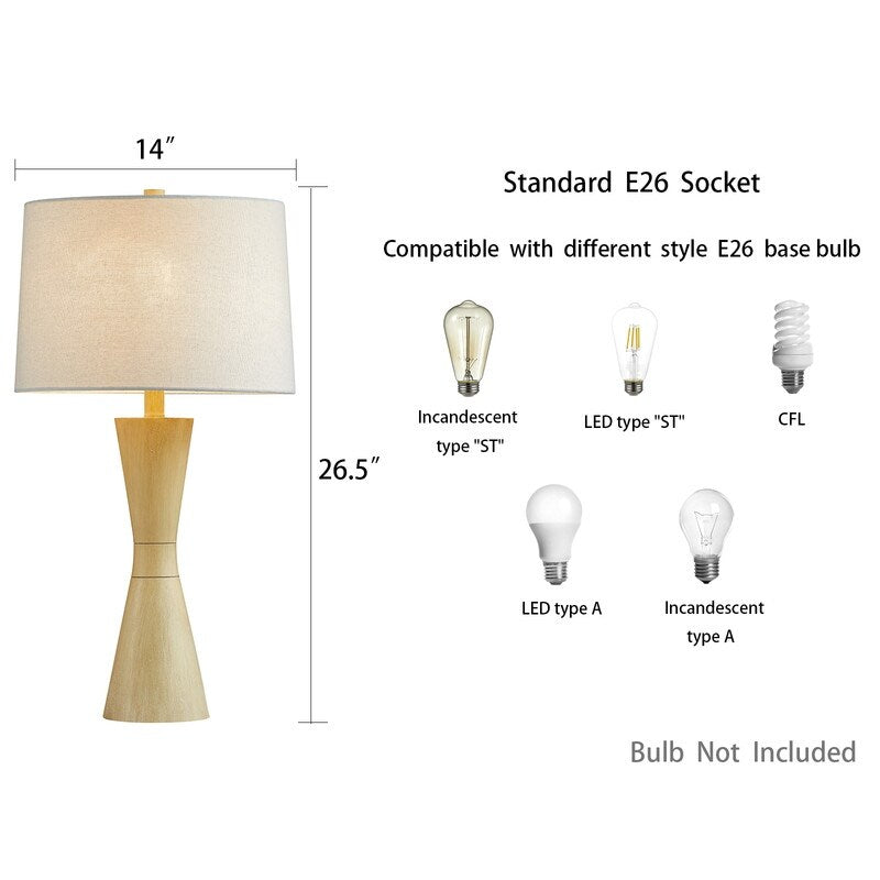 Ensemble de lampes de table vieillies KAWOTI 27 (lot de 2)