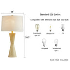 Ensemble de lampes de table vieillies KAWOTI 27 (lot de 2)