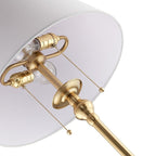 Lampadaire KAWOTI 60,5'' à 2 lumières avec abat-jour en tissu Empire