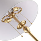 Lampadaire KAWOTI 60,5'' à 2 lumières avec abat-jour en tissu Empire