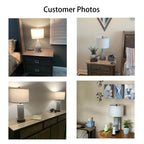 Ensemble de lampes de table à commande tactile KAWOTI avec ports USB (lot de 2)