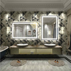 Miroir de salle de bain LED antibuée super lumineux KIOTEE avec rétroéclairage et éclairage frontal Garantie 3 ans