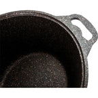 Marmite antiadhésive en aluminium et marbre KUKMARA Granit Ultra avec couvercle en verre