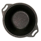 Marmite antiadhésive en aluminium et marbre KUKMARA Granit Ultra avec couvercle en verre