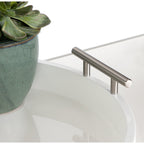 Plateau décoratif rond Kate et Laurel Lipton avec poignées en métal