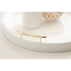 Plateau décoratif rond Kate et Laurel Lipton avec poignées en métal