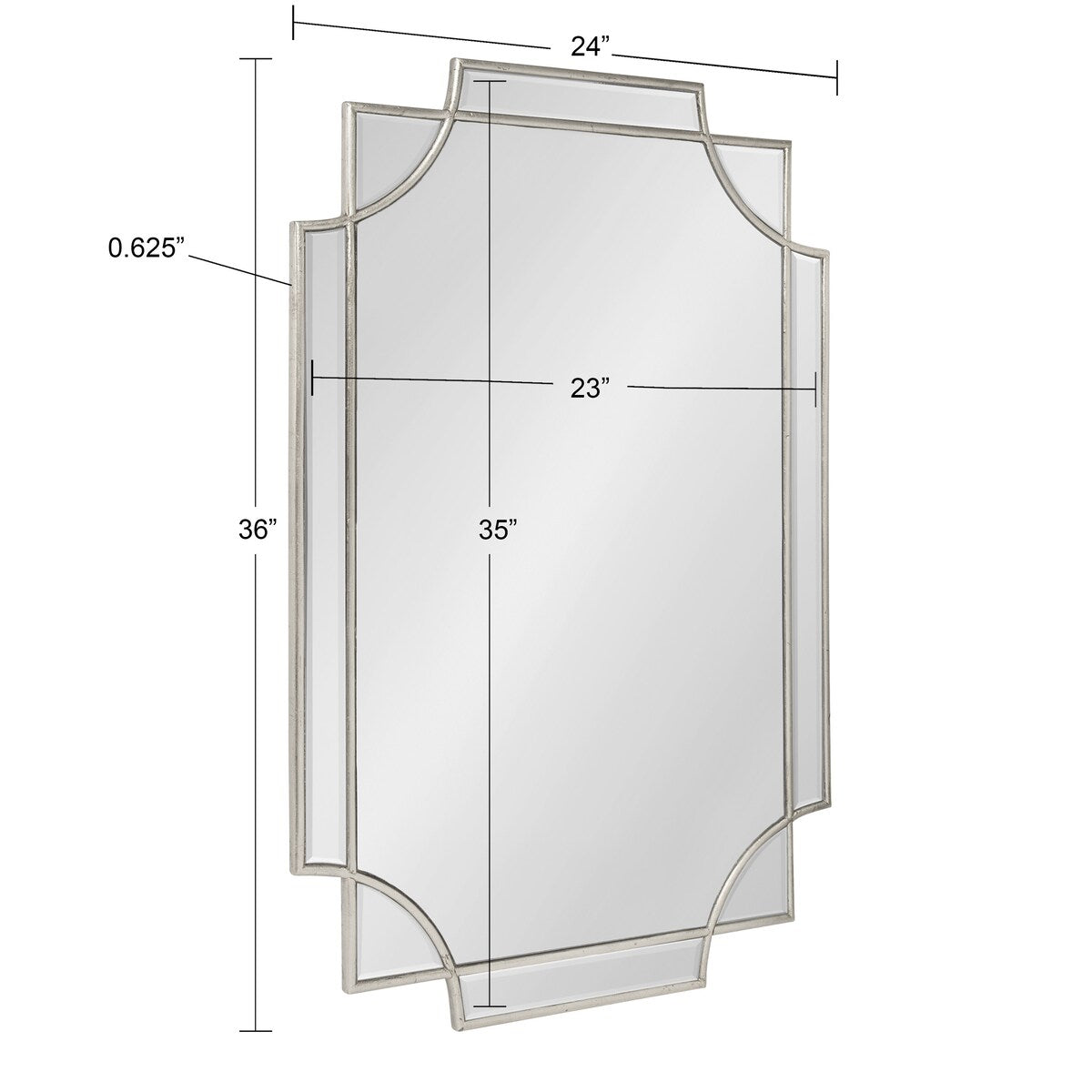 Miroir mural décoratif traditionnel encadré Kate et Laurel Minuette