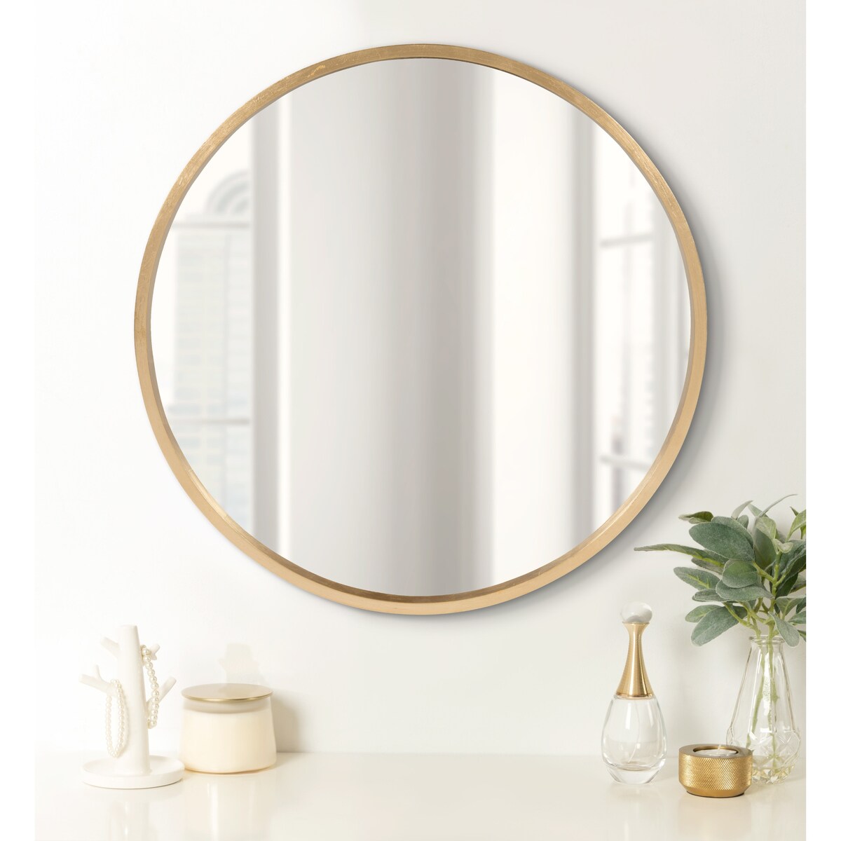 Miroir mural rond en bois Kate and Laurel Travis