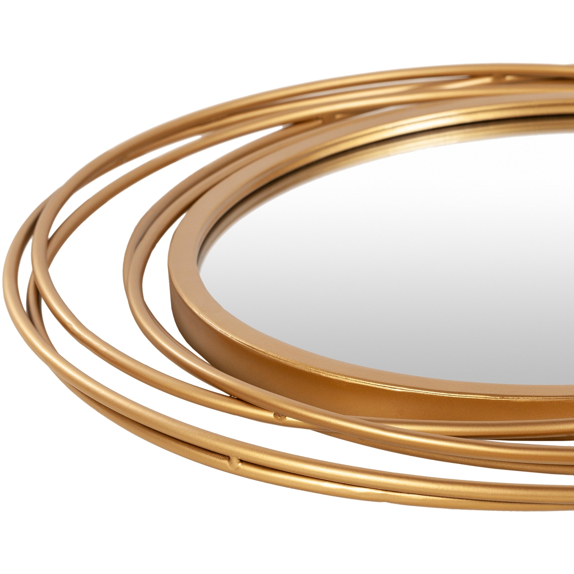 Miroir rond doré Livabliss Kindra Modern Circles