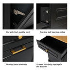 Poubelle de cuisine inclinable avec tiroir et rangement sur plan de travail en bois