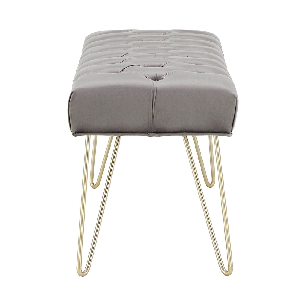 Banc capitonné en velours Klaus par iNSPIRE Q Bold