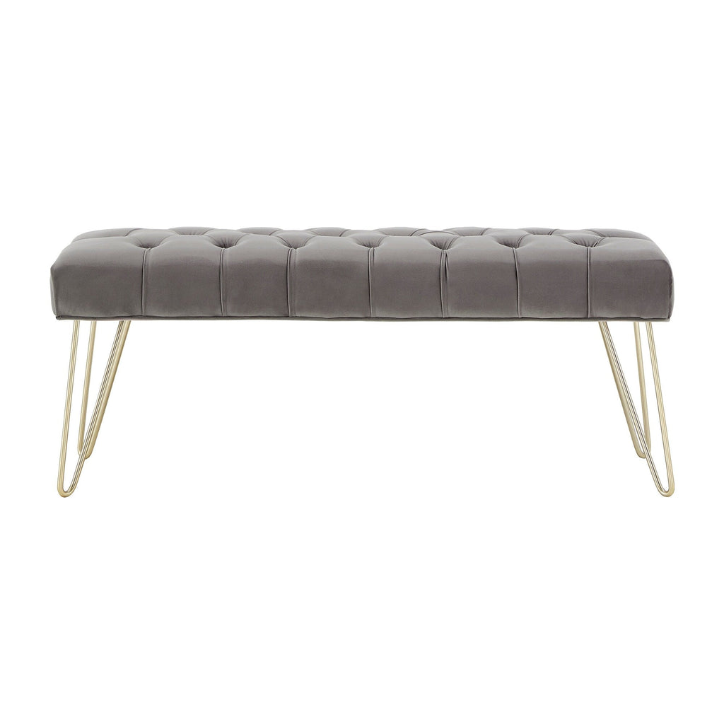 Banc capitonné en velours Klaus par iNSPIRE Q Bold