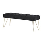 Banc capitonné en velours Klaus par iNSPIRE Q Bold