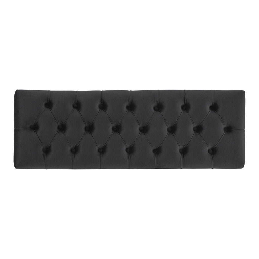 Banc capitonné en velours Klaus par iNSPIRE Q Bold