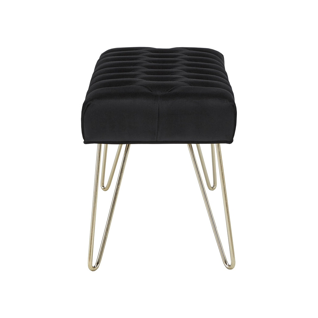 Banc capitonné en velours Klaus par iNSPIRE Q Bold