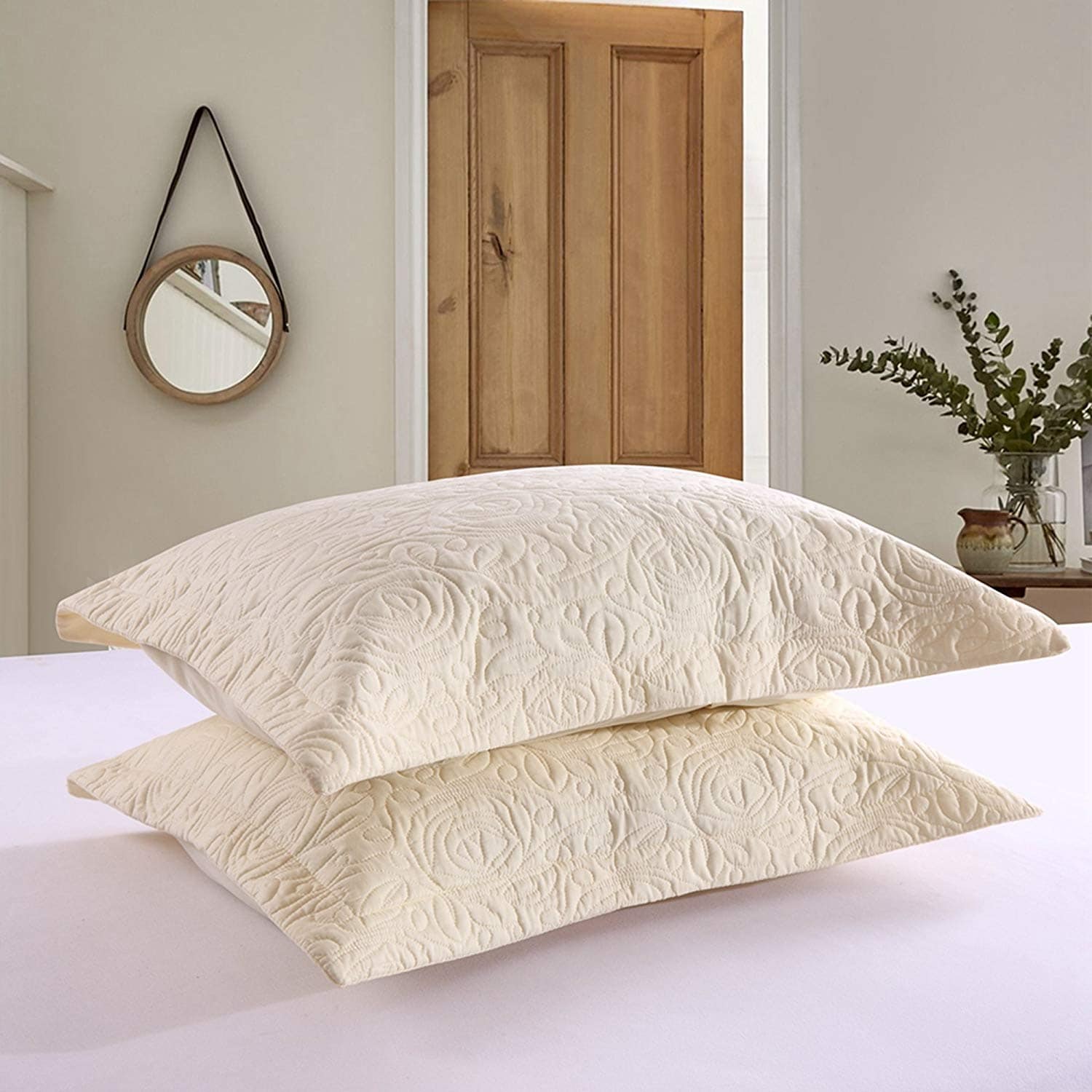 Housse de coussin brodée Porch &amp; Den Manor (lot de 2)