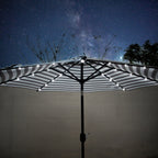 Parasol de patio éclairé à LED solaire Lucent de 9 pieds