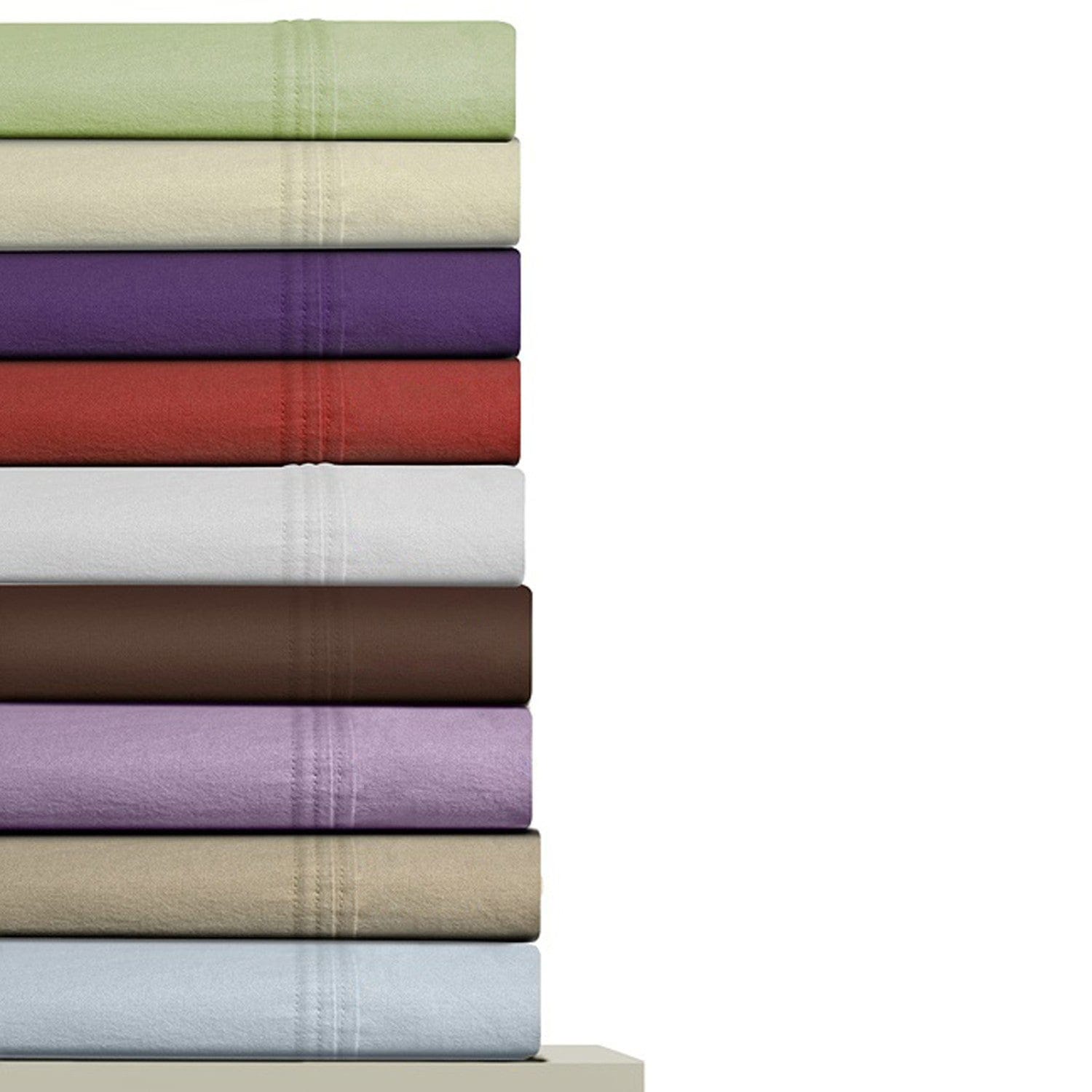 Ensemble de draps de lit en flanelle unie extra-profonds de luxe