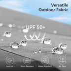 Parasol d'extérieur ventilé à 3 niveaux de 10 pieds de MAISON ARTS avec inclinaison automatique et manivelle