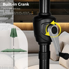 Parasol de patio double face MAISON ARTS de 13 pieds extra large avec manivelle