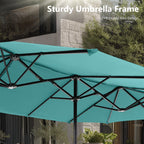 Parasol de patio double face MAISON ARTS de 13 pieds extra large avec manivelle