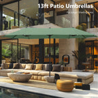 Parasol de patio double face MAISON ARTS de 13 pieds extra large avec manivelle