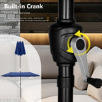 Parasol de patio double face MAISON ARTS de 13 pieds extra large avec manivelle