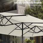 Parasol de patio double face MAISON ARTS de 13 pieds extra large avec manivelle