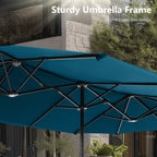 Parasol de patio double face MAISON ARTS de 13 pieds extra large avec manivelle