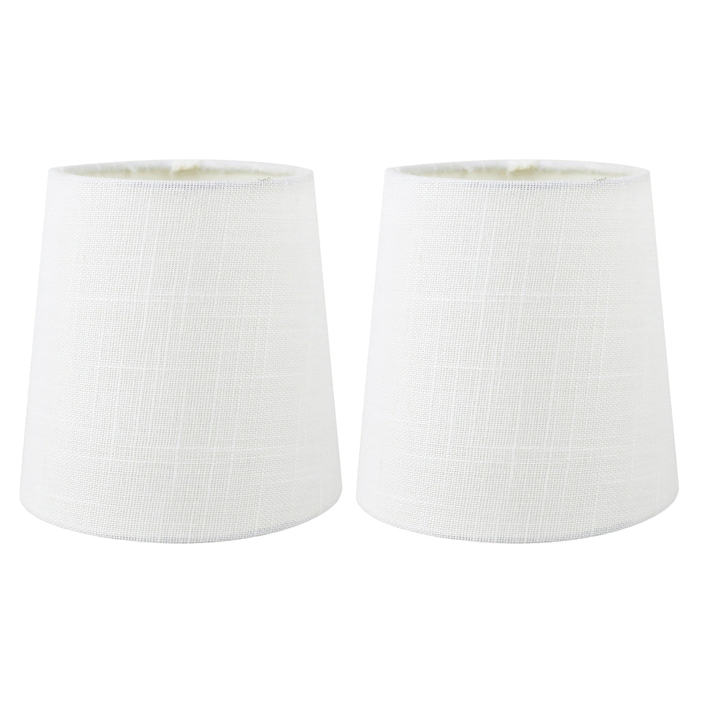 Abat-jour de lustre à pince en lin MERIVILLE, 4 pouces x 5 pouces x 5 pouces